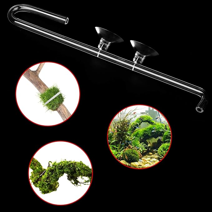 FEBSNOW Aquarium Suction Cups, Fish Tank Suction Cups Aquarium Suction Cup Clip Suction Hooks with 30 PCS Adjustable Cable Ties for Plants, Planter, Binding Moss Shrimp Nest (20)