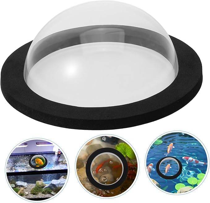 balacoo 2pcs Floating Fish Dome Transparent Cover Convenient Acrylic Floating Cover for Supplies Base for Easy Installation and Maintenance