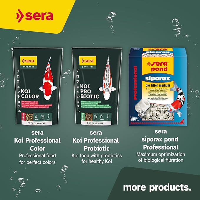 Sera Koi Professional Spring & Fall Food 4.86 lb/2200 g | Floating Pellets for Immune Support & Condition | for Temperatures Below 63°F | Enriched with Vitamins & Omega Fatty Acids