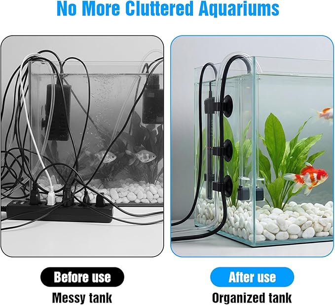 Bremorou 10 PCS Aquarium Heater Suction Cups 27x23mm Fish Tank Suctions Cup Clips Durable Fish Tank Suction Cups for Tubing Heater Accessories