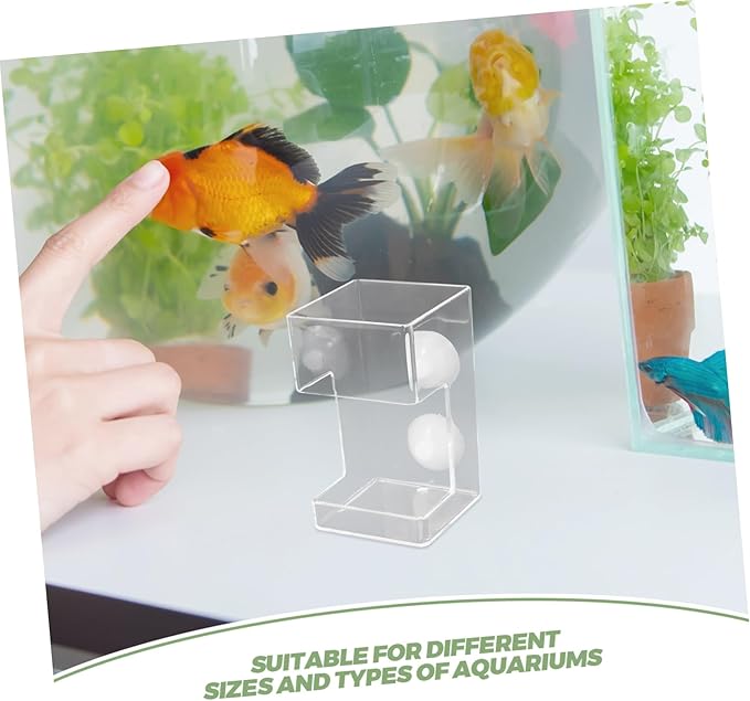 Kisangel Automatic Fish Feeder with Suction Cup Precision Controlled Aquarium Food Dispenser High Capacity Sinking Design for Clean Aquariums Compatible with Various Fish Tank
