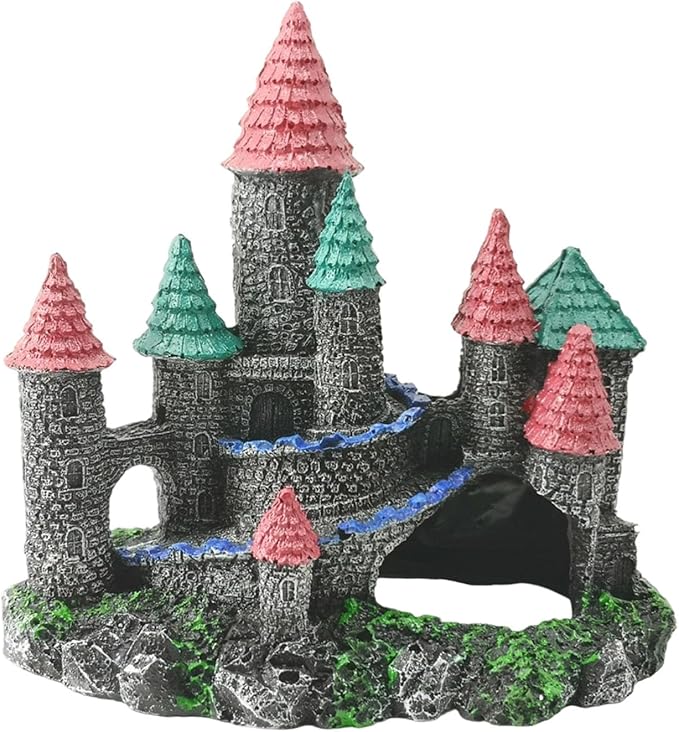 Fishtank Hideouts Landscape Fish Tanks Decorations for Aquariums Terrarium Shrimp Castles Ornaments Habitat Interactive Underwater Sand Castles Scenery