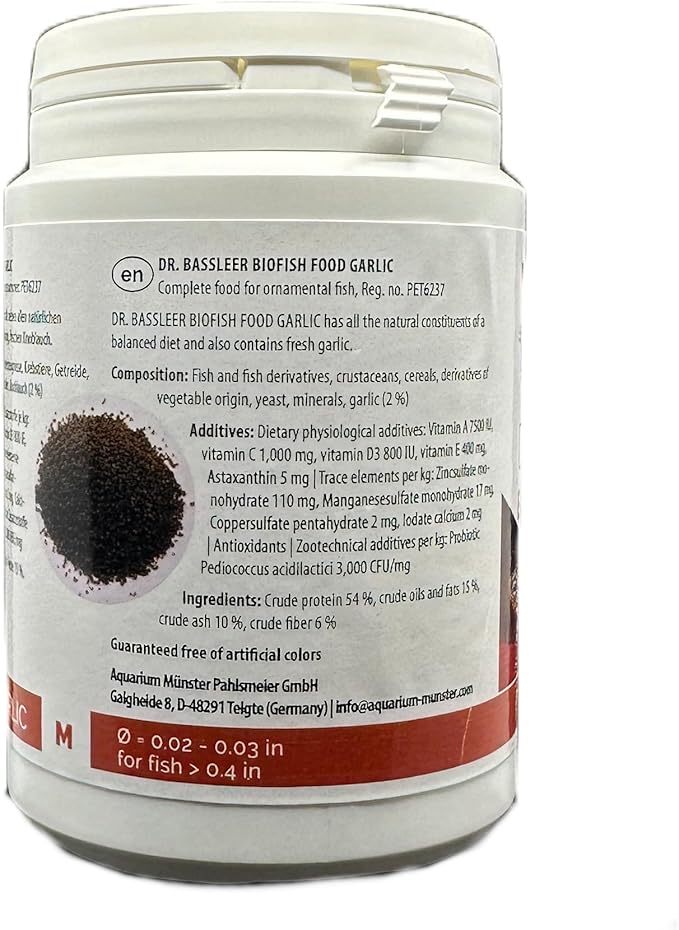 Bassleer Garlic Fish Food (Med, 150g)