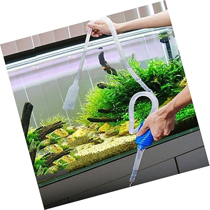Dependable Industries Aquarium Cleaner Siphon Pump Fish Tank Gravel Sand Cleaner with Long Nozzle with Water Flow Controller