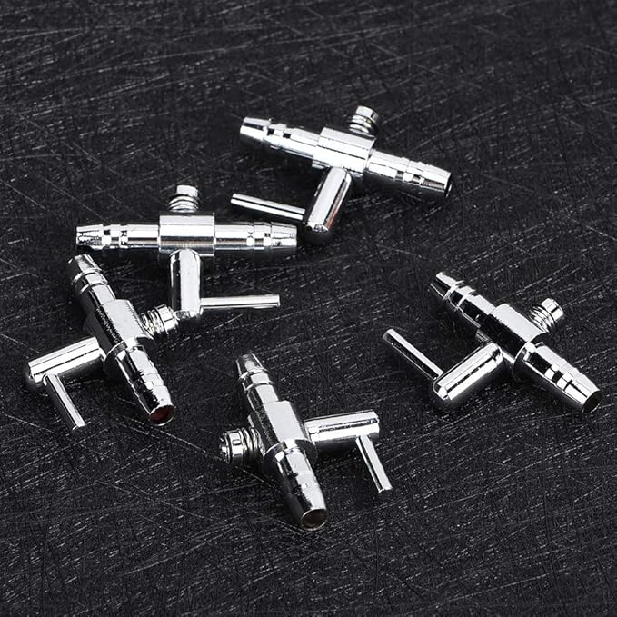 5 Piece Stainless Steel Aquarium Fish Air Pump Control Valves Single Head Air Valve