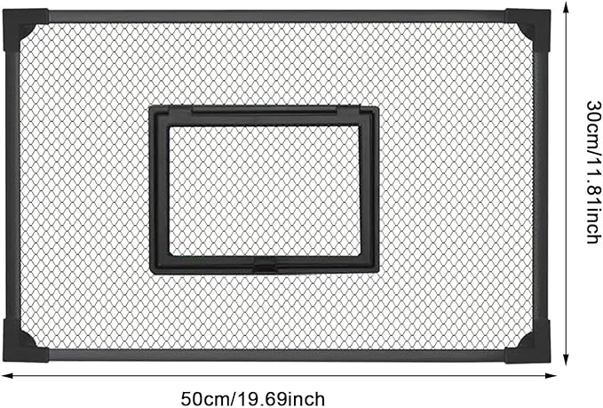 Mesh Screen Netting for Fish, DIY Magnetic Fish Tank Lid and Turtle Top Cover Mesh Self Assembly Multiple Sizes(50x30cm)