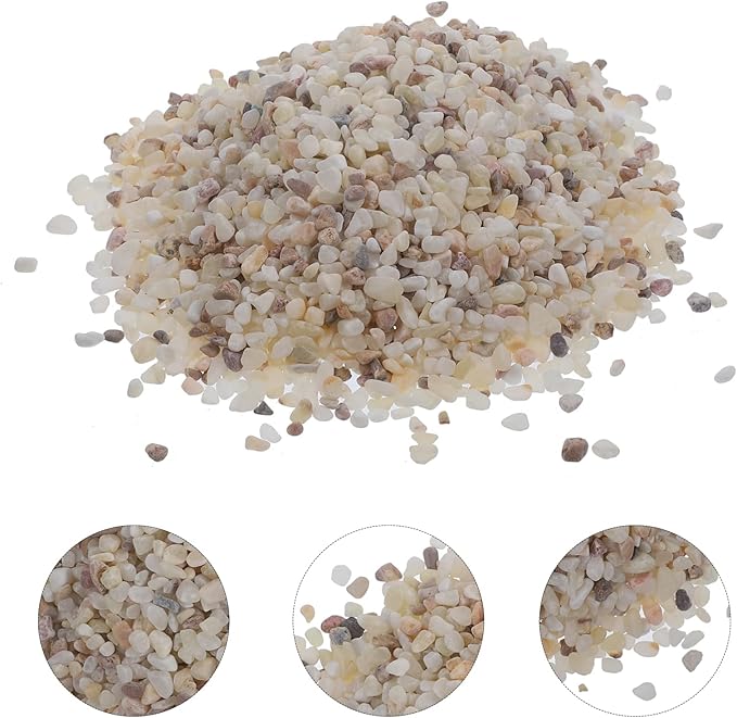 Ipetboom Aquarium Rocks for Fish Tank Decorative Gravel 1kg Natural Polished Fish Tank Gravels Bulk Aquarium Sands