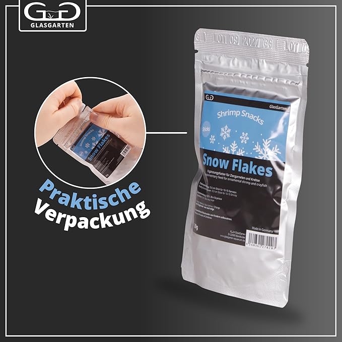 GlasGarten Shrimp Snacks Snow Flakes 30g