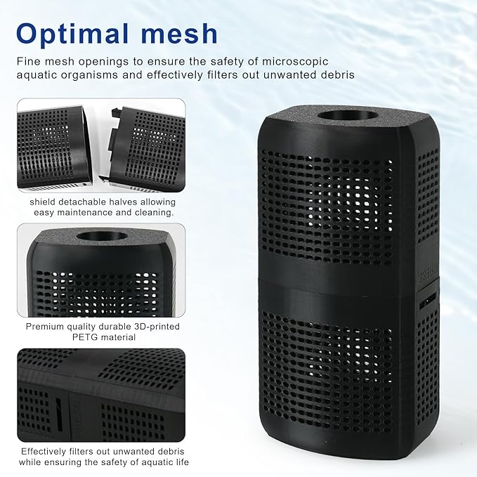 Aquarium Intake Guard, Aquarium Filter Intake Guard Replacement for Fluval FX2/FX4/FX6 Canister Filter, Aquarium Parts Accessories, Fish Tank Filters Protect Aquatic Life