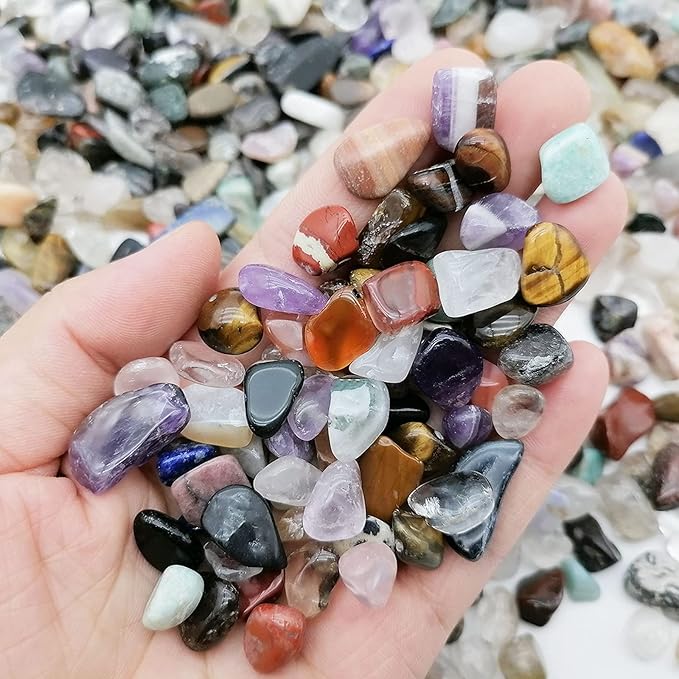 335g Assorted Stone Quartz Crystals Rocks Crushed Crystal Quartz Tumbled Rocks and Crystals