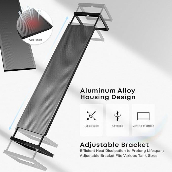 MagTool Brite Series Auto Aquarium LED Light with App-Controlled RGB+W LEDs, ADA Style Extendable Bracket, Supports Custom Sunrise/Sunset Colors in Manual/Auto/Custom Modes (Brite 45)