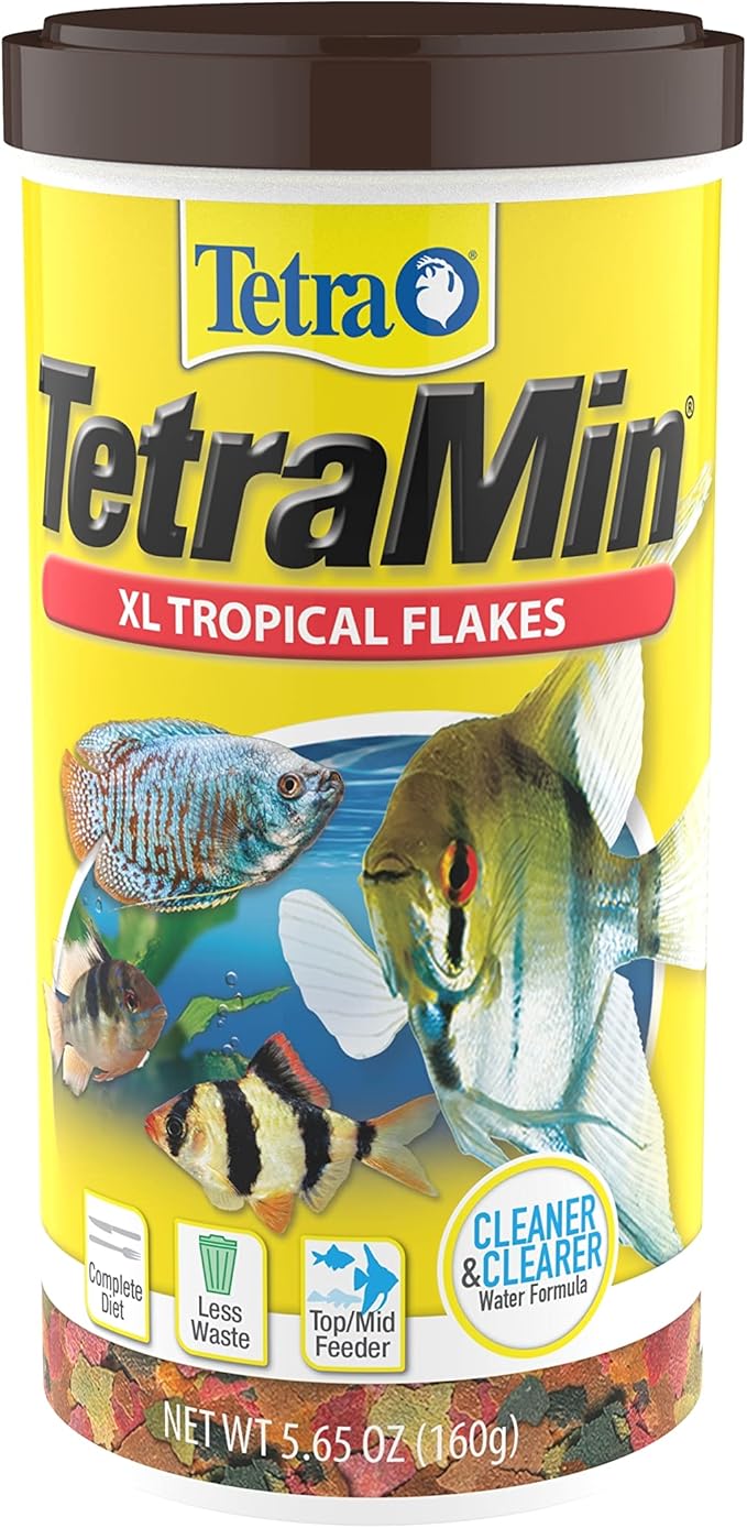 Tetra 16155 Min Large Tropical Flakes For Top/Mid Feeders, 5.65-Ounce