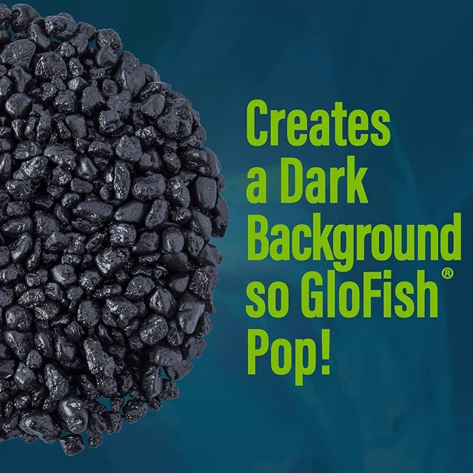 Glofish Aquarium Gravel, Solid Black, 5-Pound Bag