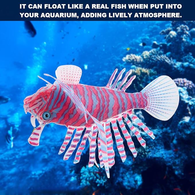 Estink Simulation Fish Aquarium Landscaping Decoration Very Suitable for Fish Decoration Environmentally Friendly Materials, no Water Pollution(Red Blue)