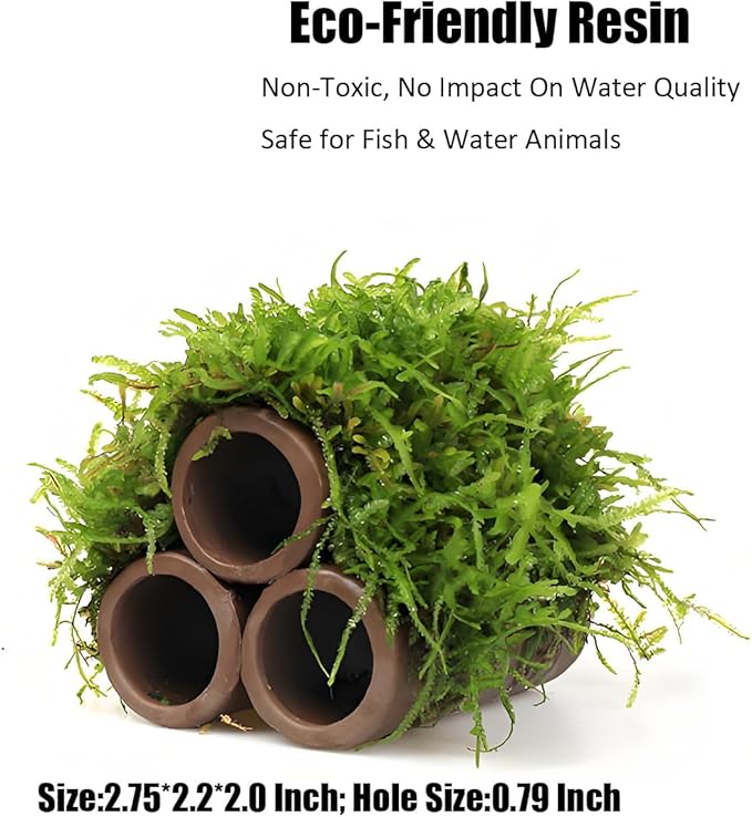 Aquarium Decorations Cave – Resin Fish Tank Ornament Barrel Hideout for Betta, Shrimp & Small Fish, Rock Cave Shelter Breeding & Hiding Decor Broken Barrel Aquarium Decoration (Hiding Tube)
