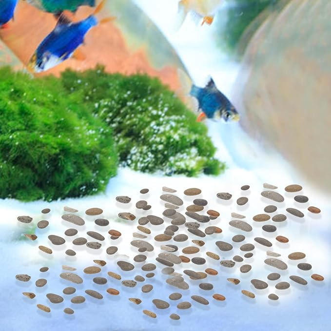 VOSAREA 1bag Miniature Landscape Rocks for Scenery Decoration Natural Small Stones for Fish Tanks Gardens Sand Table Pack of Pebbles