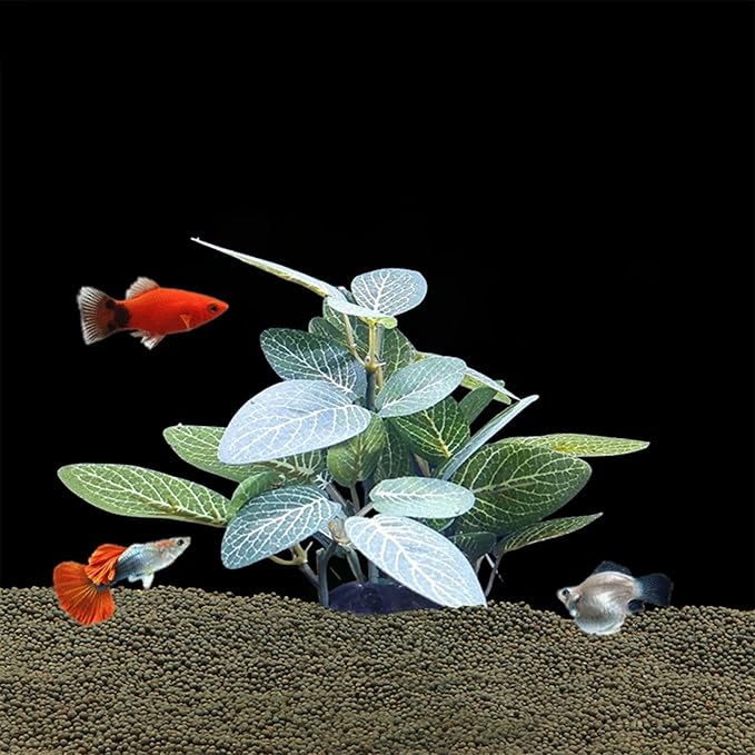 Silk Aquarium Plants, Artificial Fake Aquarium Plants Small Betta Fish Tank Plants Plastic Realistic Decorations Set 5PCS (Style B)