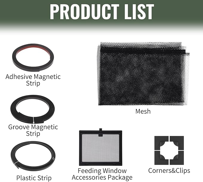 Magnetic Aquarium Cover Fish Tank Lid 59.1 x 19.7 Inch Fish Net Cover with Feeding Window Complete Accessories for Easy Installation and Anti-Jumping Protection for Fish and Reptiles