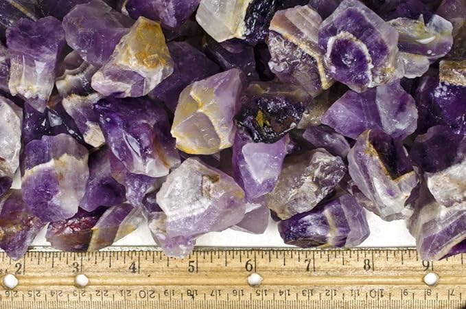Fantasia Materials: 5 lbs Banded Chevron Amethyst Rough Stones from India
