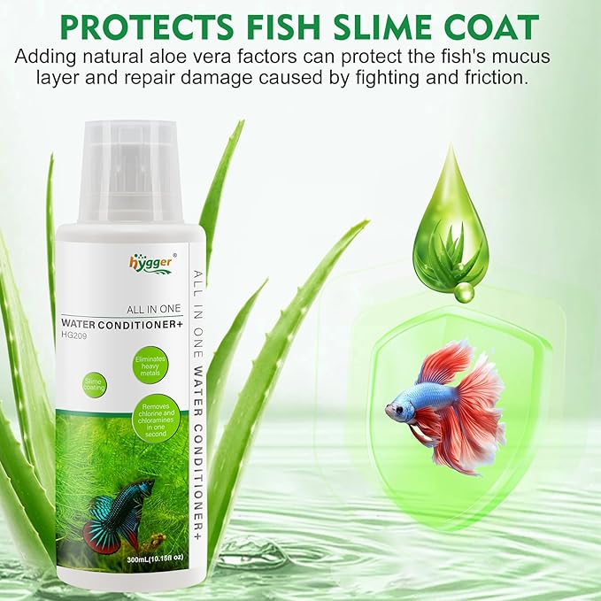 hygger Aquarium Water Conditioner for Freshwater, Neutralizes Chlorine, Chloramines, Heavy Metals, Safe for Fish and Plants, 1000 ML