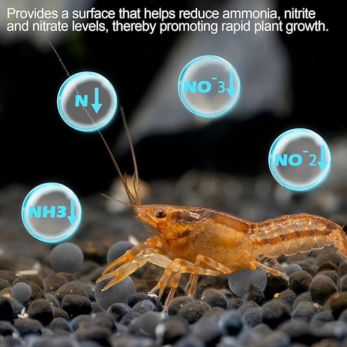 Shrimp Tourmaline (10 Packs of Regular Tourmaline) Contains Calcium and Over 30 Elements, which can Improve Health, Color, Shedding, Reproduction, and Survival Rates