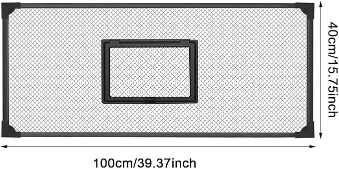 DIY Aquarium Hood with Jump Protection Mesh Cover for Tanks, 100x40cm