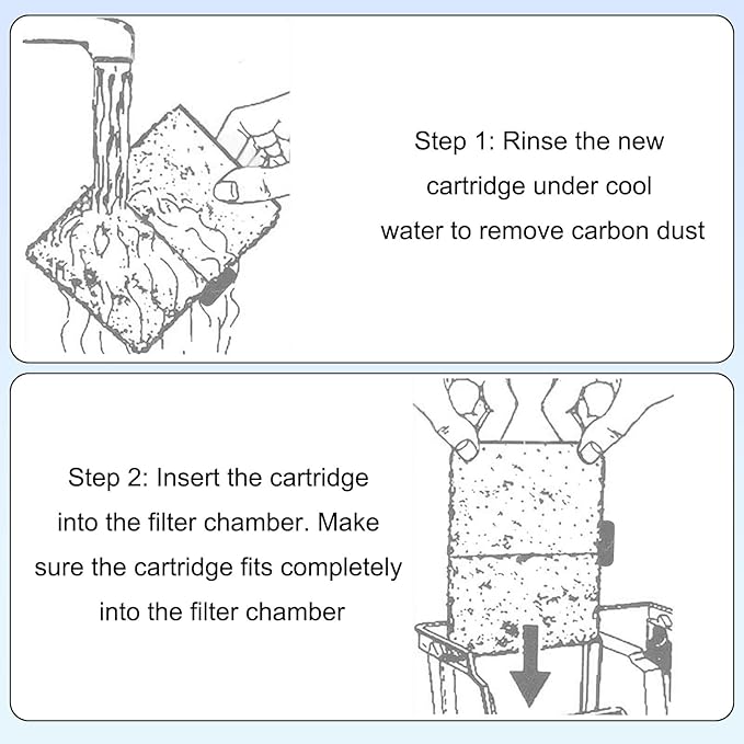 24pcs Filter Cartridges Compatible with Top Fin EF-S & BF5 BETTAFLO, 9.5x5.5cm/3.7x2.1 Inch Aquarium Fish Tank Filter Replacement Water Filtration Cartridge