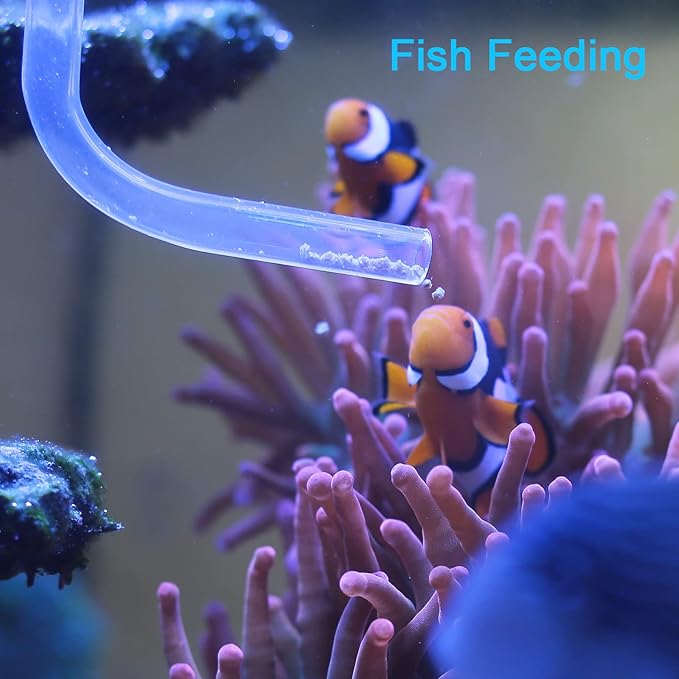 AREPK Aquarium Coral Feeder Fish Feeder Waste Clean Tool Manual Cleaner Water Changer Fish Tank Cleaning Tool Siphon Dropper Waste Remover Aquatic Bottom Feeder Pipette Aquarium
