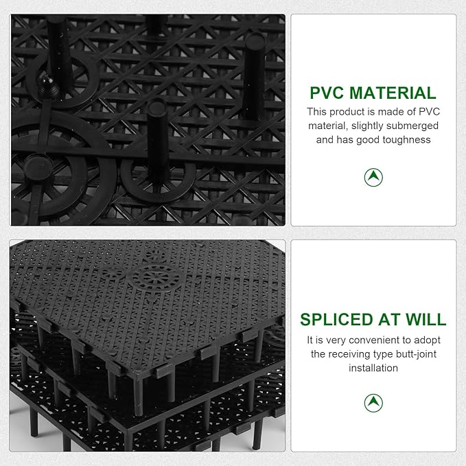 Baluue 20pcs Fish Tank Bottom, PVC Plate Splicing Aquarium Divider Bottom Grid Sand Gravel Board Splicing Combination Clapboard Bottom Grid
