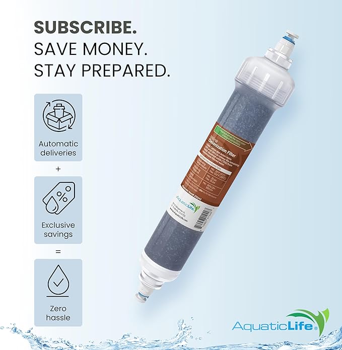 Aquatic Life DI Color Changing Mixed Bed Resin Cartridge, Aquarium, Hydroponics