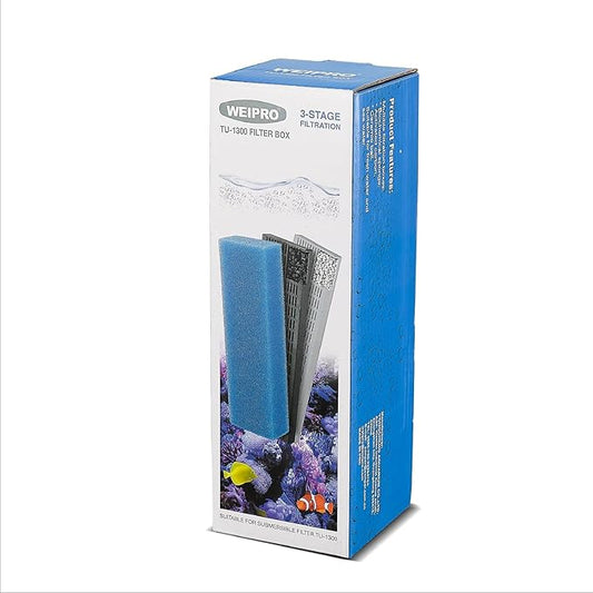 Replacement Cartridge for Aquarium UV Filter TU-1300 with Aquarium Filter Foam, Active Carbon and Ceramic Ring(TU1300-S)
