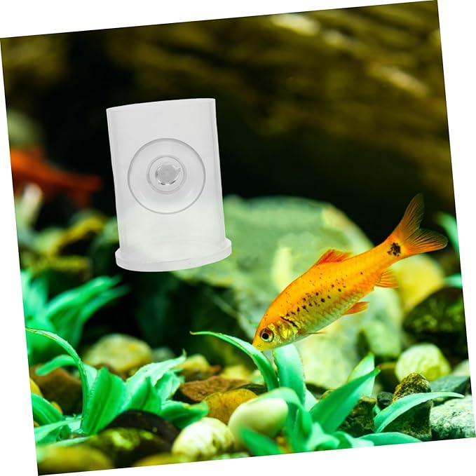 UPKOCH Aquarium Feeding Tool Acrylic Fish Feeder with Cup for Guppies and Shrimp Semi-Automatic Feeding for Home Office and Hotel Fish Tanks