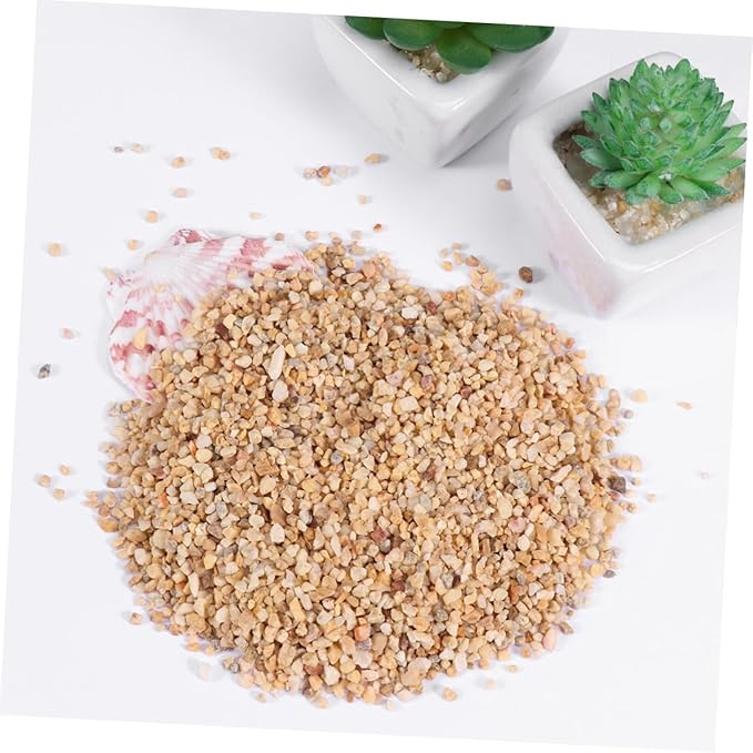 MERRYHAPY 500G Natural Aquarium Bottom Sand for Fish Tanks Gravel Grain for Aquariums Terrariums and Decorative Displays