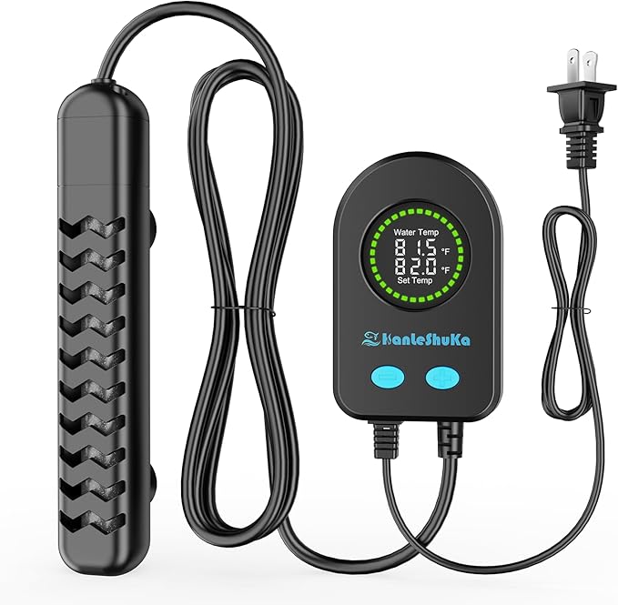 200W Submersible Fish Tank Heater for 20-40 Gallon with Auto Shut-Off When Leaving Water—Aquarium Heater, Dry-Burn & Overheat Protection, Smart LED Display for Freshwater Saltwater Turtle