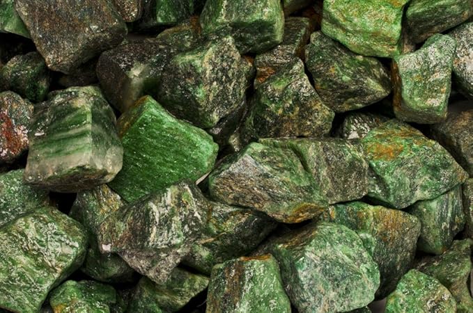 Fantasia Materials: 18 lbs Dark Green Aventurine Rough Stones from India