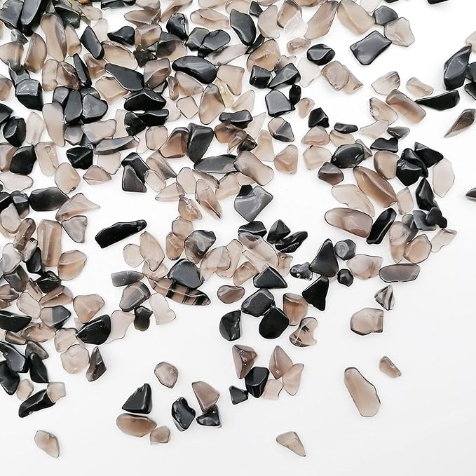 335g Assorted Tea Quartz Crystals Rocks Tea Crushed Crystal Quartz Tumbled Rocks and Crystals