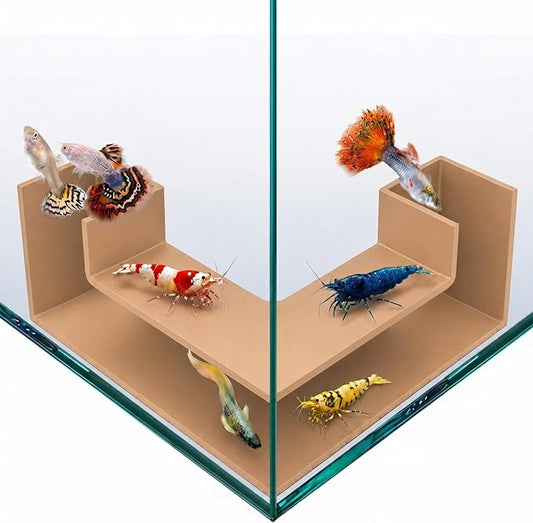 Aquarium Underground Tunnel 5", Clear Viewing Fish Tank Cave, Dual-Entrance Shrimp Hideout, Substrate Buried Decor for Betta, Loaches, Corydoras, Smooth ABS, Sand
