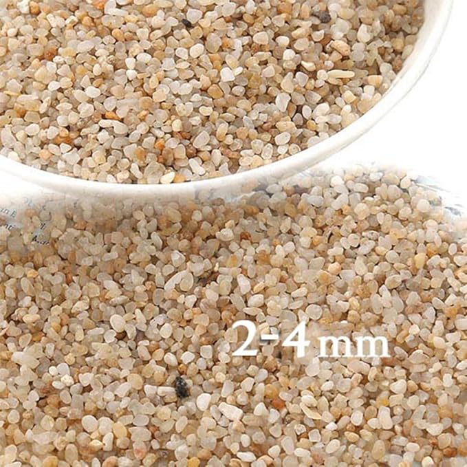 30g Crushed Stone Mini Crystal Chips Decorative Pebbles Gravel Irregular Gemstones Filling Gravel for Water Fountain Sand Landscape Fish Tank Garden (Dark Khaki(2-4mm))