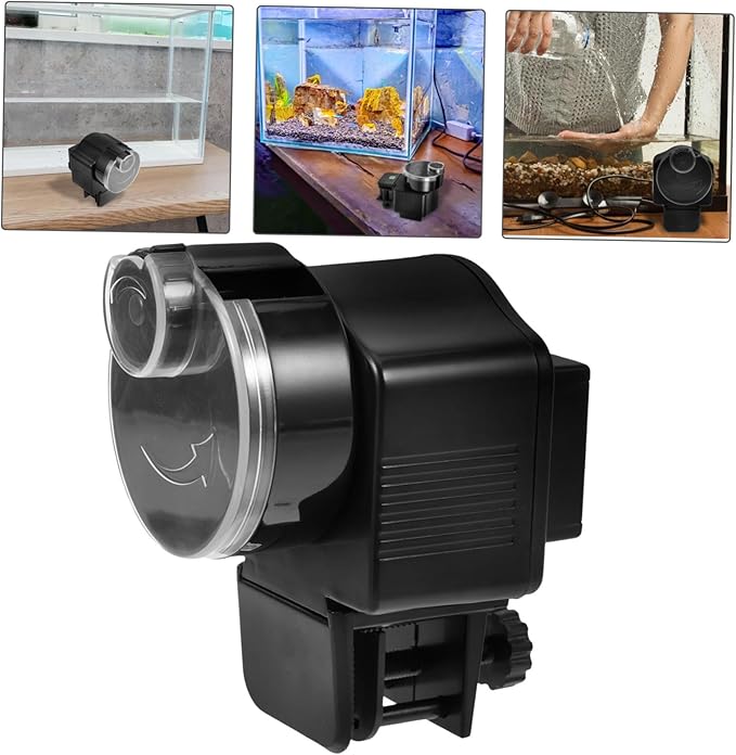 Generic Automatic Aquarium Fish Feeder Electric Auto Feeding Tool No Battery Needed Precise Timer Fish Tank Food Dispenser for Healthy Growth Easy Use for Beginners