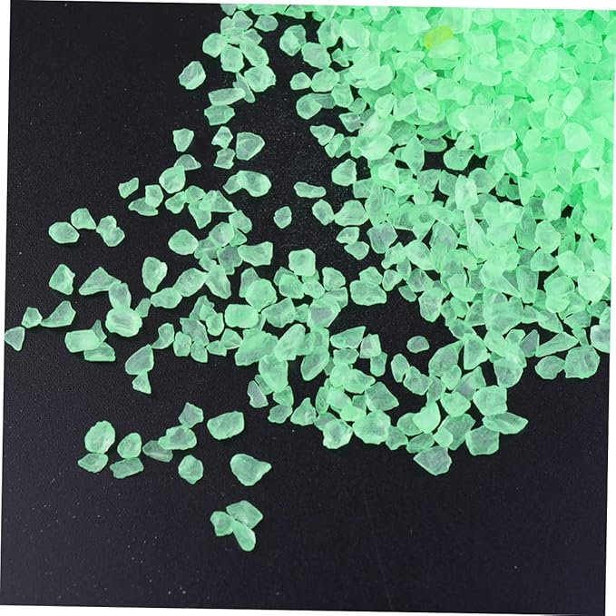 GARVALON 2pcs Colored Glass Decorative Sand for Aquariums and Landscapes Green Colored Sand for Fish Tank Decoration and Crafts for and Flowerpots