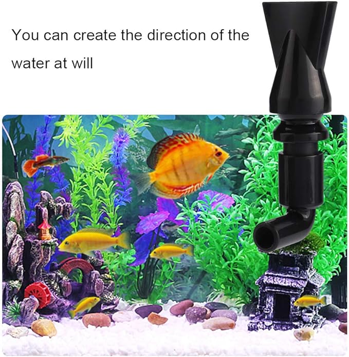 5Pcs Aquarium Pump Duckbill Nozzle, 360° Rotating Water Outlet Fish Tank Outflow End Plumbing Fitting(S)