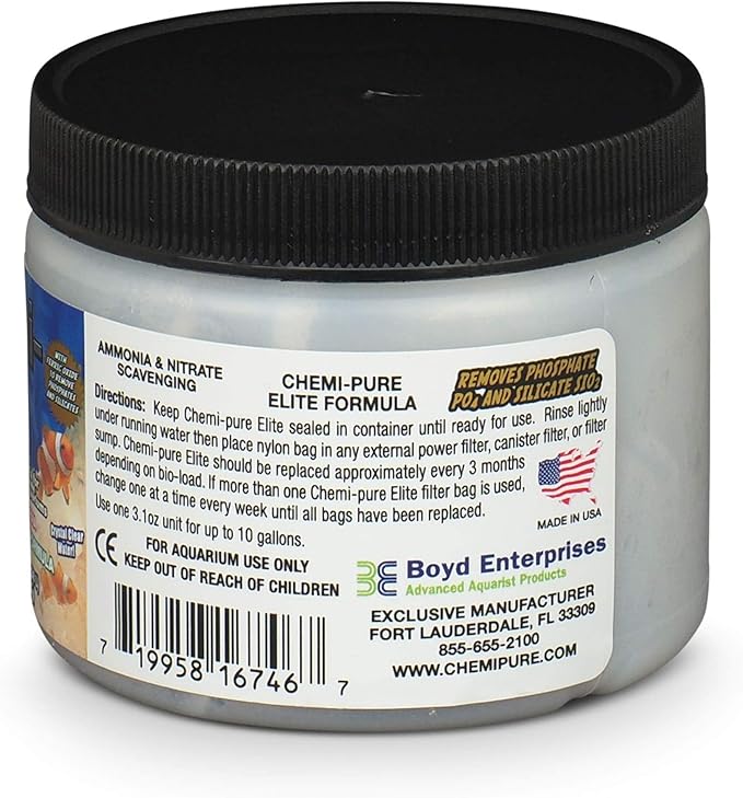 Boyd Enterprises ABE16746 Chemi-Pure Mini Elite Formula for Aquarium, 3.1-Ounce