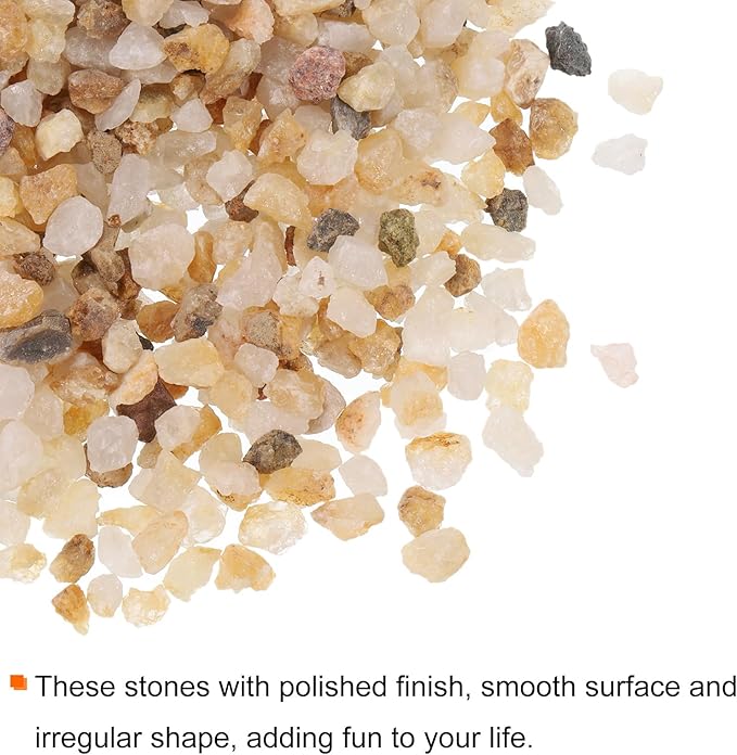 MECCANIXITY 250g/0.55lb 3-6mm Decorative Gravel Stones, Coarse Sand Stone DIY Decor for Vase Filler Beads Crafts Fish Tank Aquarium Garden Decoration Potted Plants, Taupe