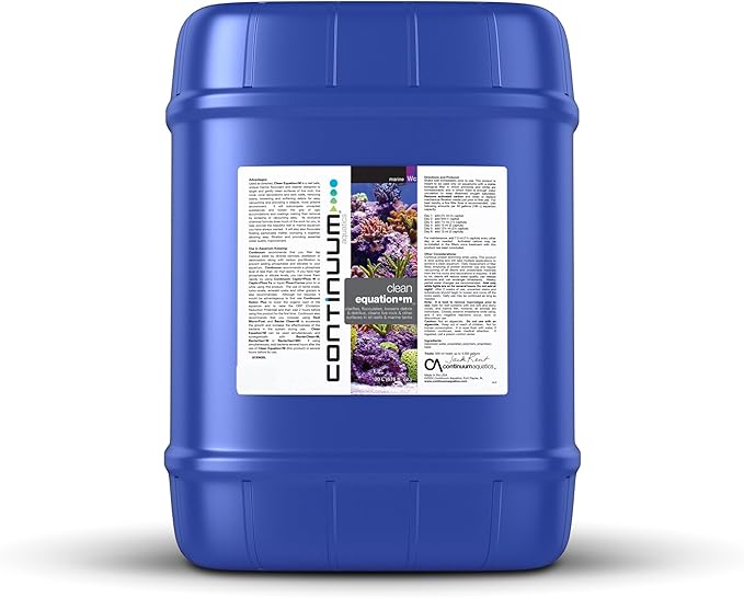Continuum Aquatics Clean Equation M – Marine Aquarium Cleaner & Clarifier – Clears Water, Loosens Debris, Supports Reef & Fish Health, Advanced Formula 20L