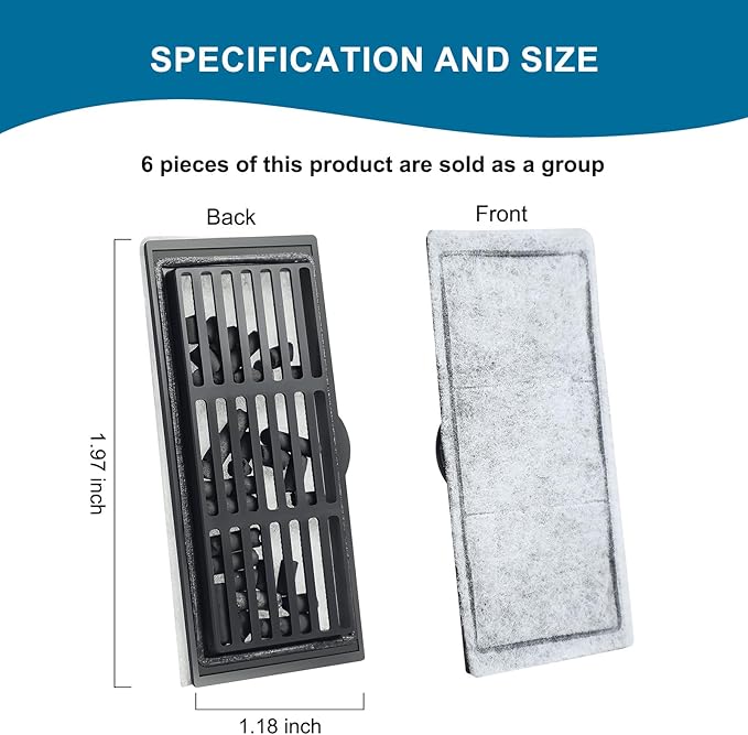 6-piece set - Integrated turtle tank Filtration accessories