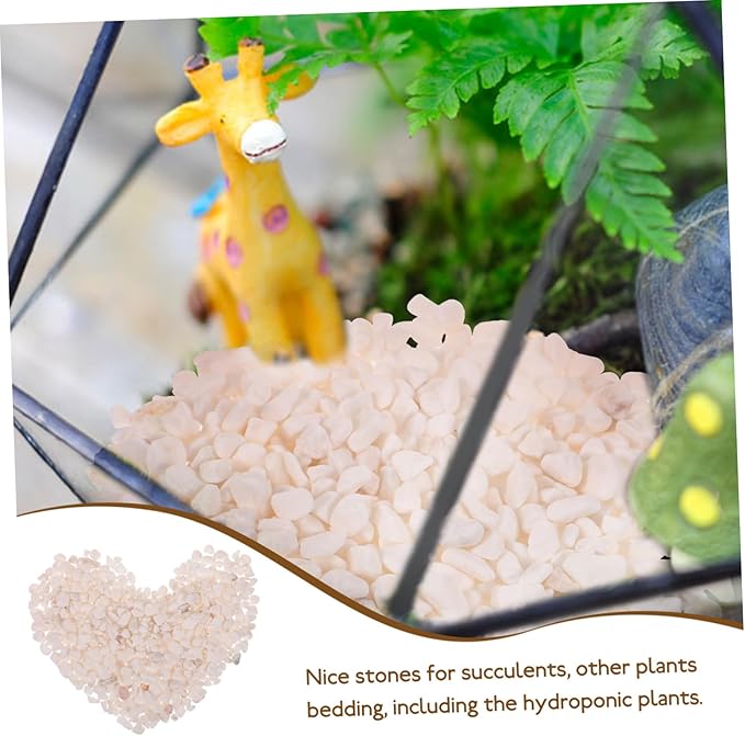 GALPADA 1bag White Jade Sand for Aquarium Landscaping Natural Stones for Fish Tank Decor Pack of Decorative Gravel for Plants and