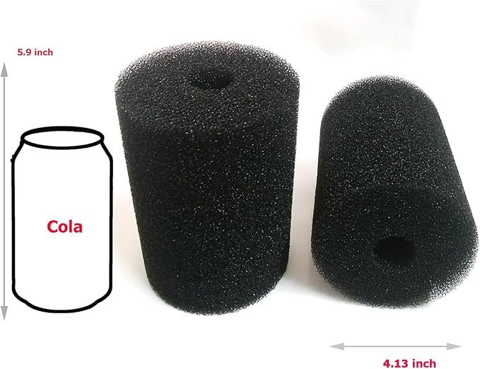 4 Pack Foam Filter Sponges for Canister Filters for Aquaclear 70/110 Filters X-Large Overflow Filter Box Intake Round Pre-Filter 5.91" x 4.13"