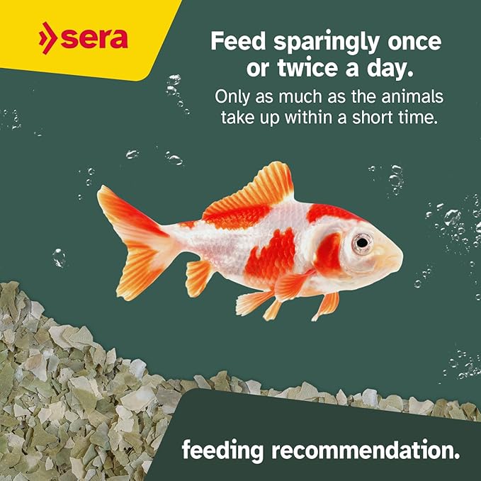 Sera Pond Flakes Fish Food 1.2 lb/3800 ml | Staple Food for Smaller Pond Fish | Rich in Vitamins & Minerals | Balanced Diet for Healthy & Active Fish | for e.g. Goldfish, bitterlings & Juvenile Fish