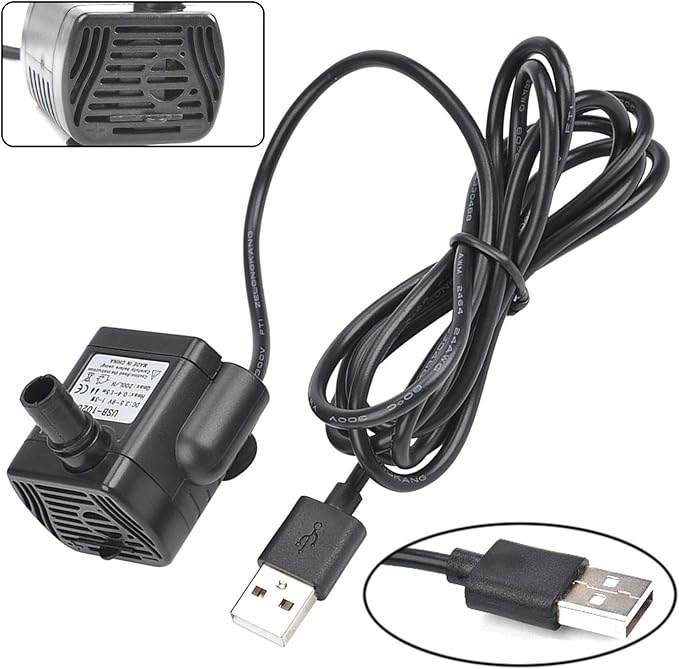 DGZZI USB Submersible Pump 3W USB-1020 DC3.5V-9V Mini Submersible Water Pump For Fish Tank Aquarium Fountain Pond