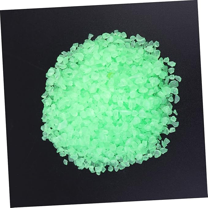 GARVALON 2pcs Colored Glass Decorative Sand for Aquariums and Landscapes Green Colored Sand for Fish Tank Decoration and Crafts for and Flowerpots